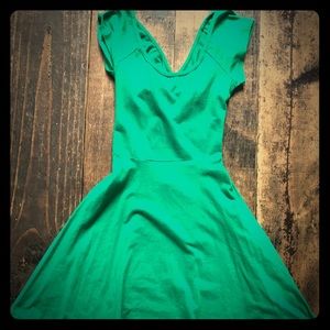 Green mini dress